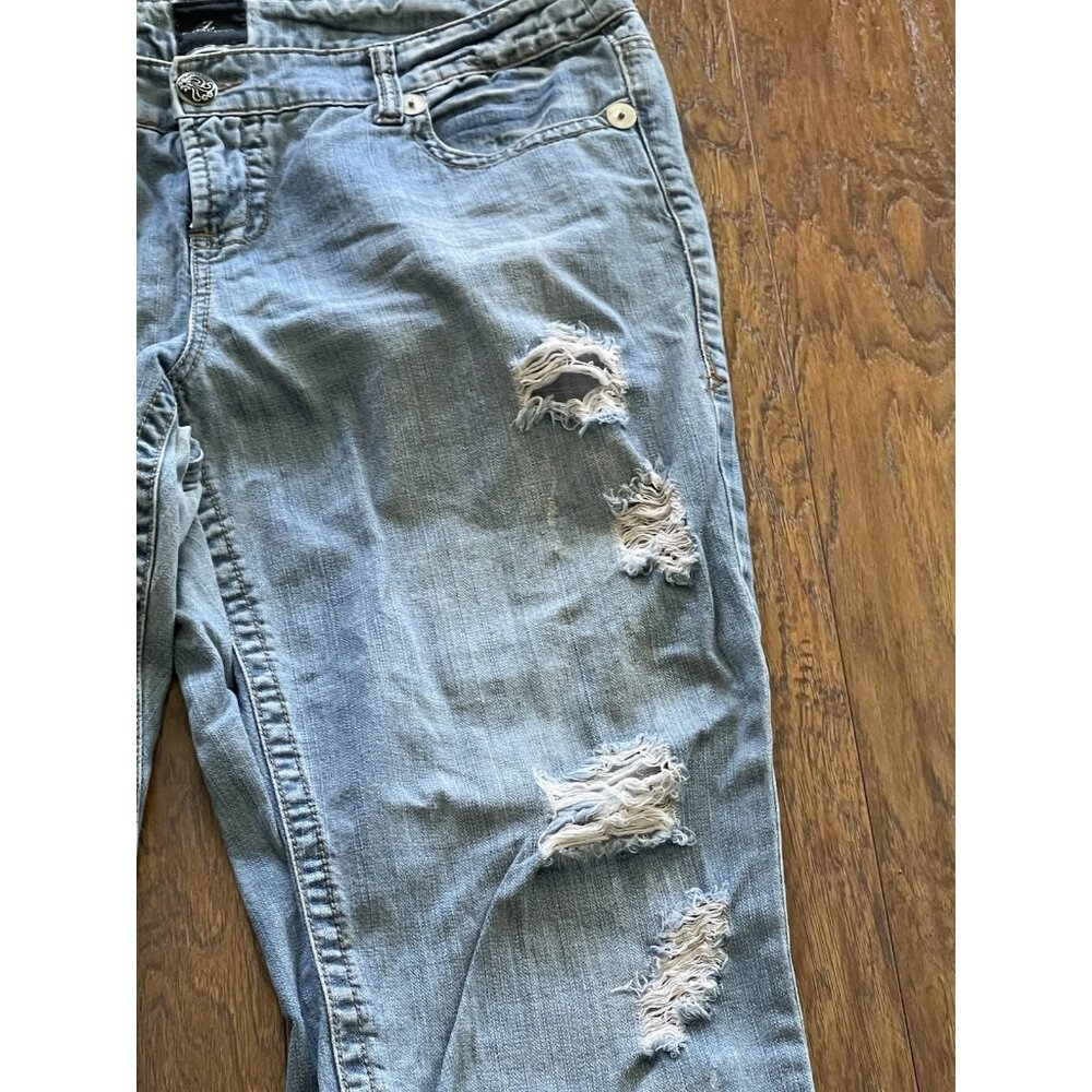 Z Cavaricci Y2K Boyfriend PLUS size 16 Distressed Straight Leg Jeans - Picture 4 of 15